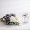 Silk Flowers in Vase, Artificial Flowers Arrangement with Glass Vase Faux Dahlia for Decoration Table Centerpiece (Dahlia)